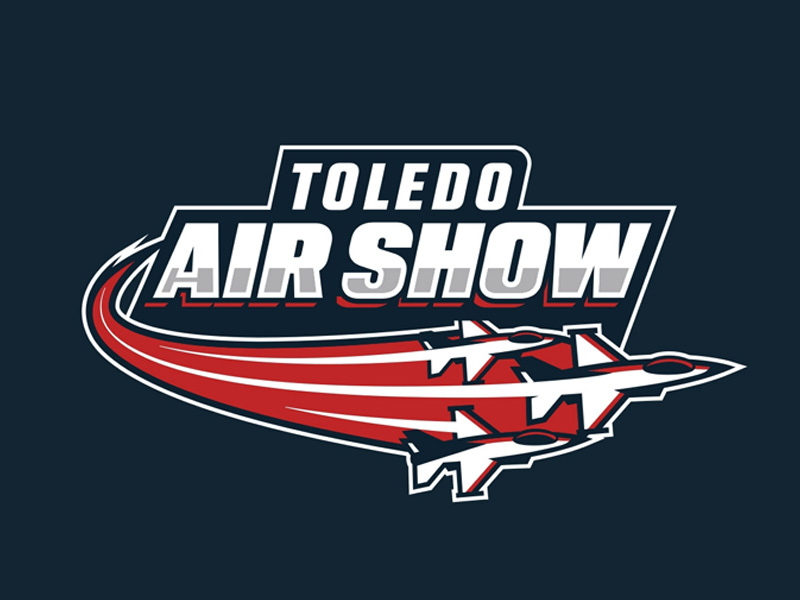 Toledo Air Show Logo with fighter jet graphic