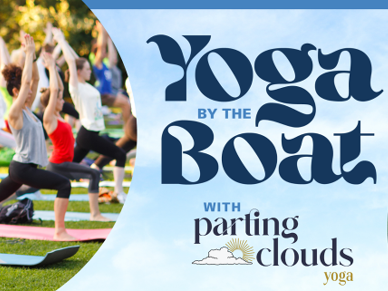 Yoga by the Boat with Parting Clouds