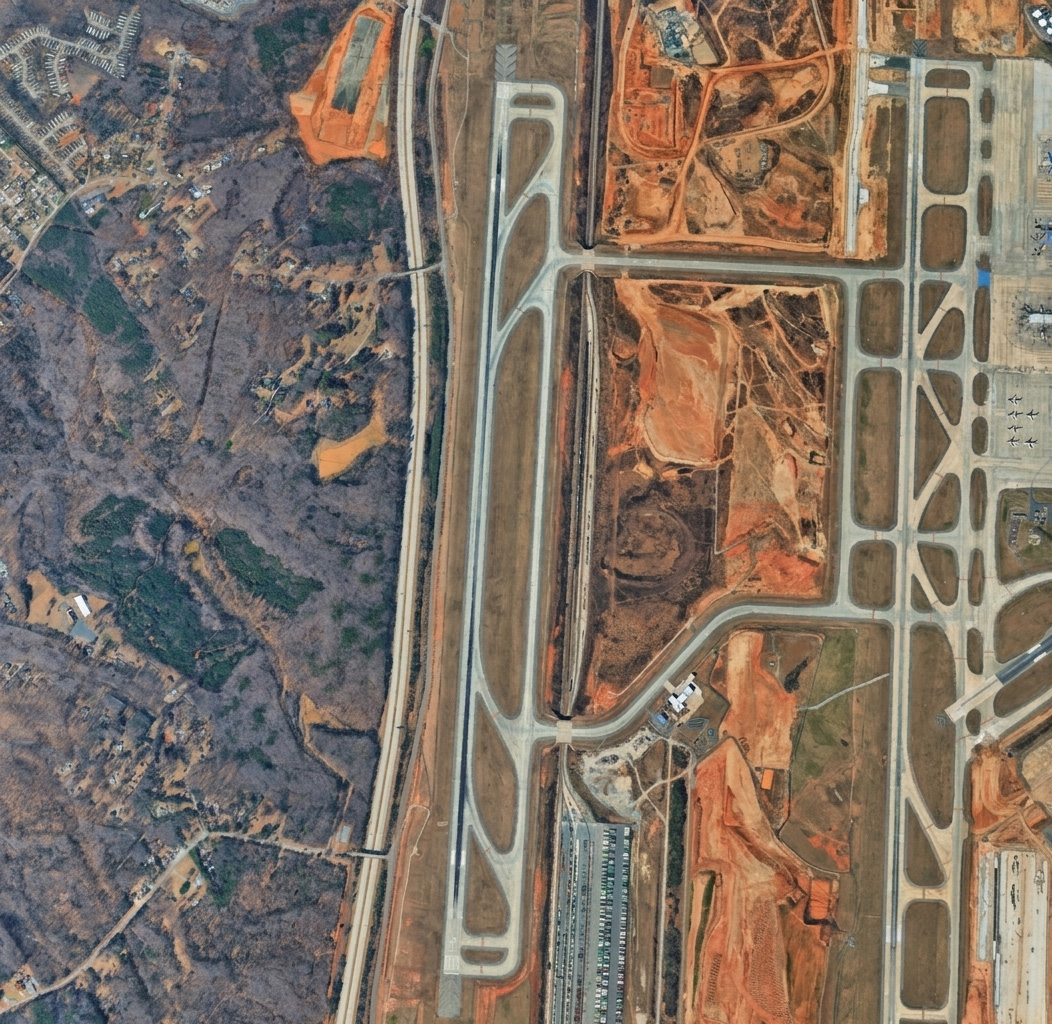 CHARLOTTE DOUGLAS — INTERNATIONAL AIRPORT — Third Parallel Runway — E.S.&nbsp;Wagner project photo